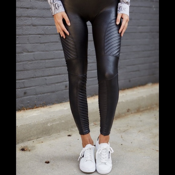 SPANX Pants - NWT SPANX Faux Leather Moto Leggings MAKE AN OFFER